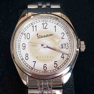 NEW Vespa Italian Made Silver Tone Stainless Steel Watch Italy Men's 40mm VA02WP
